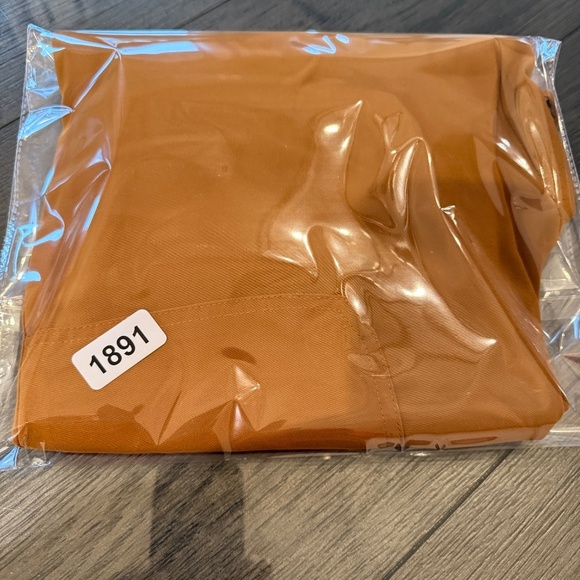 ZARA High Waisted Paper Bag Straight Leg Trouser Pants Mustard Yellow 31891 - Picture 13 of 15